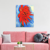 Mondrian - Red Chrysanthemum Leinwanddruck (Insitu (Wohnzimmer))