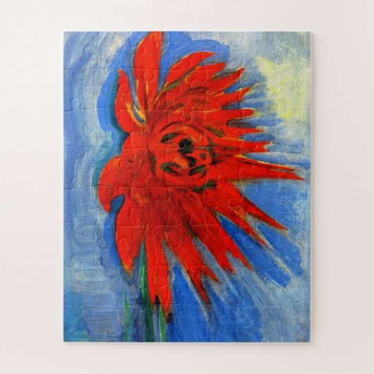 Mondrian - Red Chrysanthemum Puzzle (Vertikal)