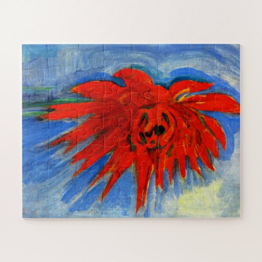 Mondrian - Red Chrysanthemum Puzzle (Horizontal)