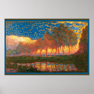 Mondrian - Reihe von elf Pappeln, Poster