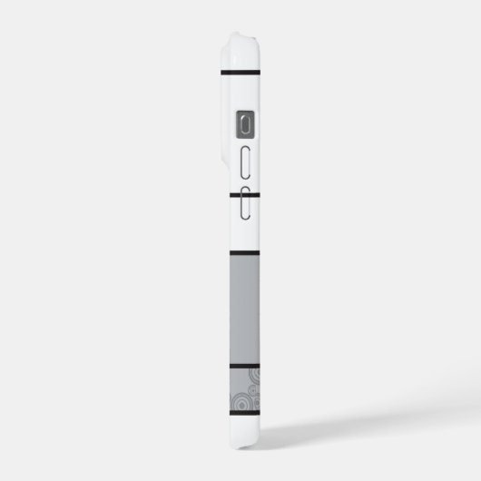 Mondrian Retro Circles Minimalistisch De Stijl Mod iPhone Hülle (Linke Seite)