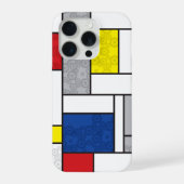 Mondrian Retro Circles Minimalistisch De Stijl Mod iPhone Hülle (Rückseite)