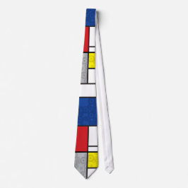 Mondrian Retro Circles Minimalistisch De Stijl Mod Krawatte