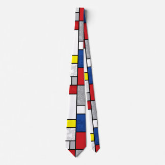 Mondrian Retro Circles Minimalistisch De Stijl Mod Krawatte