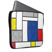 Mondrian Retro Circles Minimalistisch De Stijl Mod Laptopschutzhülle (Vorne Rechts)