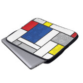 Mondrian Retro Circles Minimalistisch De Stijl Mod Laptopschutzhülle (Vorne Knopf)
