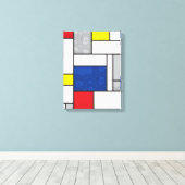Mondrian Retro Circles Minimalistisch De Stijl Mod Leinwanddruck (Insitu (Holzboden))