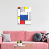 Mondrian Retro Circles Minimalistisch De Stijl Mod Leinwanddruck (Insitu (Wohnzimmer))