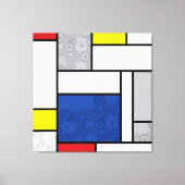 Mondrian Retro Circles Minimalistisch De Stijl Mod Leinwanddruck (Vorderseite)