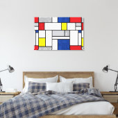 Mondrian Retro Circles Minimalistisch De Stijl Mod Leinwanddruck (Insitu (Schlafzimmer))