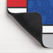 Mondrian Retro Circles Minimalistisch De Stijl Mod Mousepad (Ecke)