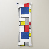 Mondrian Retro Circles Minimalistisch De Stijl Mod Seitenschläferkissen (Rückseite (Vertikal))