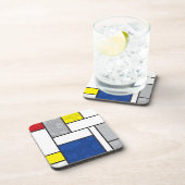 Mondrian Retro Circles Minimalistisch De Stijl Mod Untersetzer (Rechte Seite)