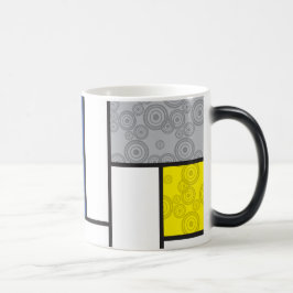 Mondrian Retro Circles Minimalistisch De Stijl Mod Verwandlungstasse