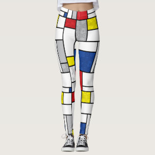 Mondrian Retro Kreise Minimalistischer De Stijl Mo Leggings