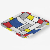 Mondrian Retro Kreise Minimalistischer De Stijl Mo Pappteller (Gewinkelt)