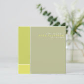 Mondrian Retro Mod Art Save the Date farbenfroh (Stehend Vorderseite)