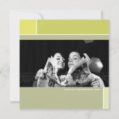 Mondrian Retro Mod Art Save the Date farbenfroh (Rückseite)