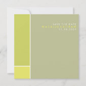 Mondrian Retro Mod Art Save the Date farbenfroh (Vorderseite)