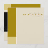 Mondrian Retro Mod Art Save the Date farbenfroh (Vorne/Hinten)