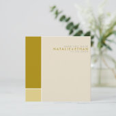 Mondrian Retro Mod Art Save the Date farbenfroh (Stehend Vorderseite)