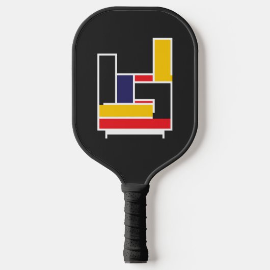 Mondrian Rock Hand Pickleball Schläger (Vorderseite)