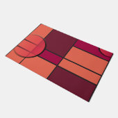 Mondrian & rot fußmatte (Schrägansicht)