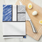 Mondrian Scribbles Minimalist Stijl Modern Art Handtuch (Viertel Falte)