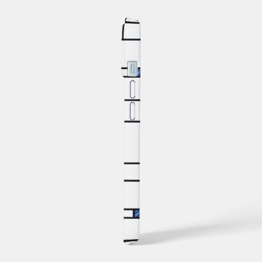 Mondrian Scribbles Minimalist Stijl Modern Art iPhone 15 Hülle (Linke Seite)