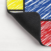Mondrian Scribbles Minimalist Stijl Modern Art Mousepad (Ecke)