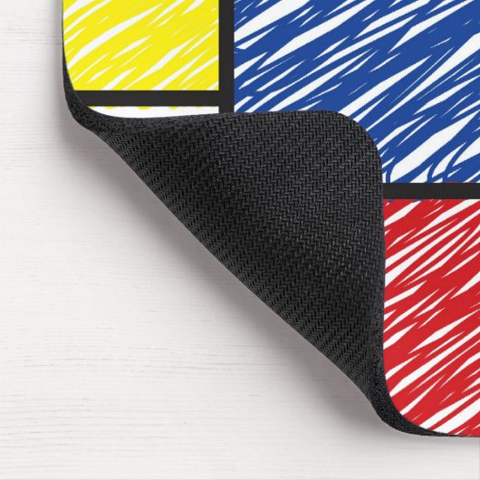 Mondrian Scribbles Minimalist Stijl Modern Art Mousepad (Ecke)
