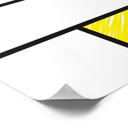 Mondrian Scribbles Minimalist Stijl Modern Art Poster (Ecke)