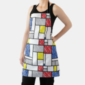 Mondrian Scribbles Minimalist Stijl Modern Art Schürze (InSitu)