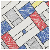 Mondrian Scribbles Minimalist Stijl Modern Art Stoff (Muster)
