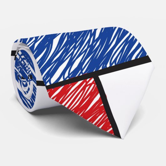 Mondrian Scribles Minimalistisch De Stijl Modern A Krawatte (Gerollt)