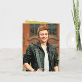 Mondrian Simple Color Blocks Abschluss Foto Dankeskarte (Rückseite)