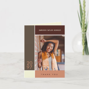 Mondrian Simple Color Blocks Abschluss Foto Dankeskarte