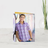 Mondrian Simple Color Blocks Abschluss Foto Dankeskarte (Rückseite)