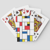 Mondrian spielt Karten. Spielkarten (Rückseite)