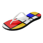 Mondrian-Stil Badesandalen (Schrägansicht)
