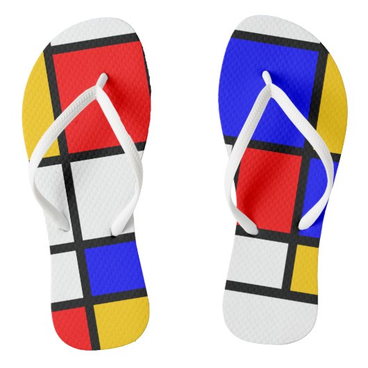 Mondrian-Stil Badesandalen (Fußbett)