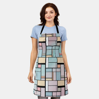 Mondrian-Stil-Kunst - Mondrian-Pastellfarben Schürze