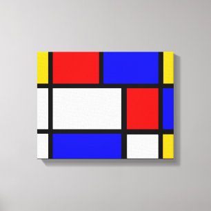 Mondrian Stil Leinwanddruck