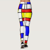 Mondrian Stil Neue Kunst Leggings (Rückseite)