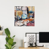 Mondrian - Stillleben mit Ingwerpot 1, Poster (Heimbüro)