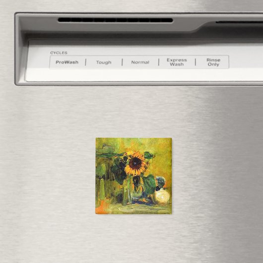 Mondrian - Stillleben mit Sonnenblumen, Magnet (In Situ (Geschirrspüler))