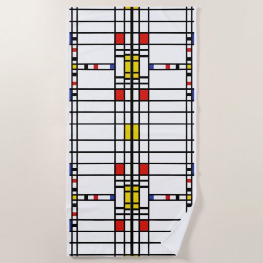 Mondrian Strandtuch (Vorderseite)