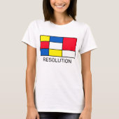 Mondrian Style Abstrakt Art T-Shirt (Vorderseite)