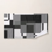 Mondrian Style Abstrakt Moderne Muster Schwarz-wei Badhandtuch Set (Handtuch)