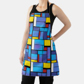 Mondrian Style Art, Mondrian Wave Colors Schürze (InSitu)